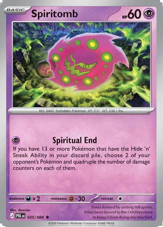 Pitch Black Non - Holo Spiritomb #035/084